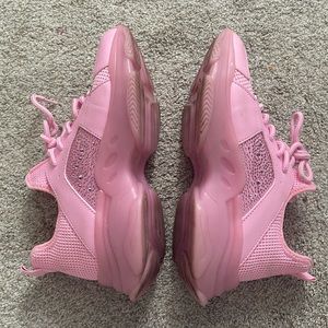 Pink rhinestone sneakers